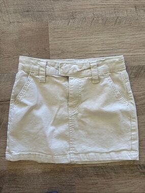 art class Cream High-Rise Button Mini Skirt